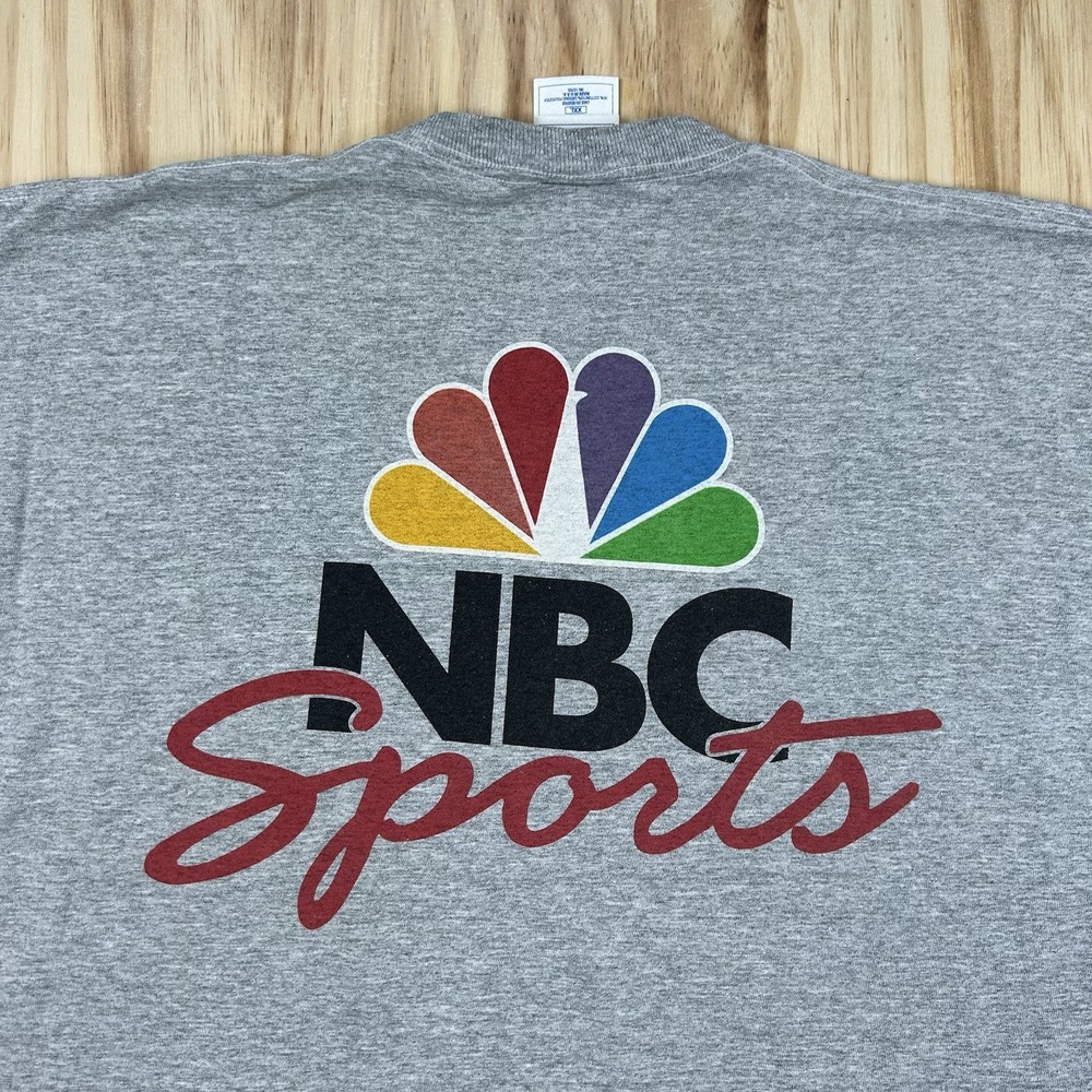Vintage NBC Sports T Shirt 2XL Single Stitch Short Sleeve Retro 90s TV Sports Te